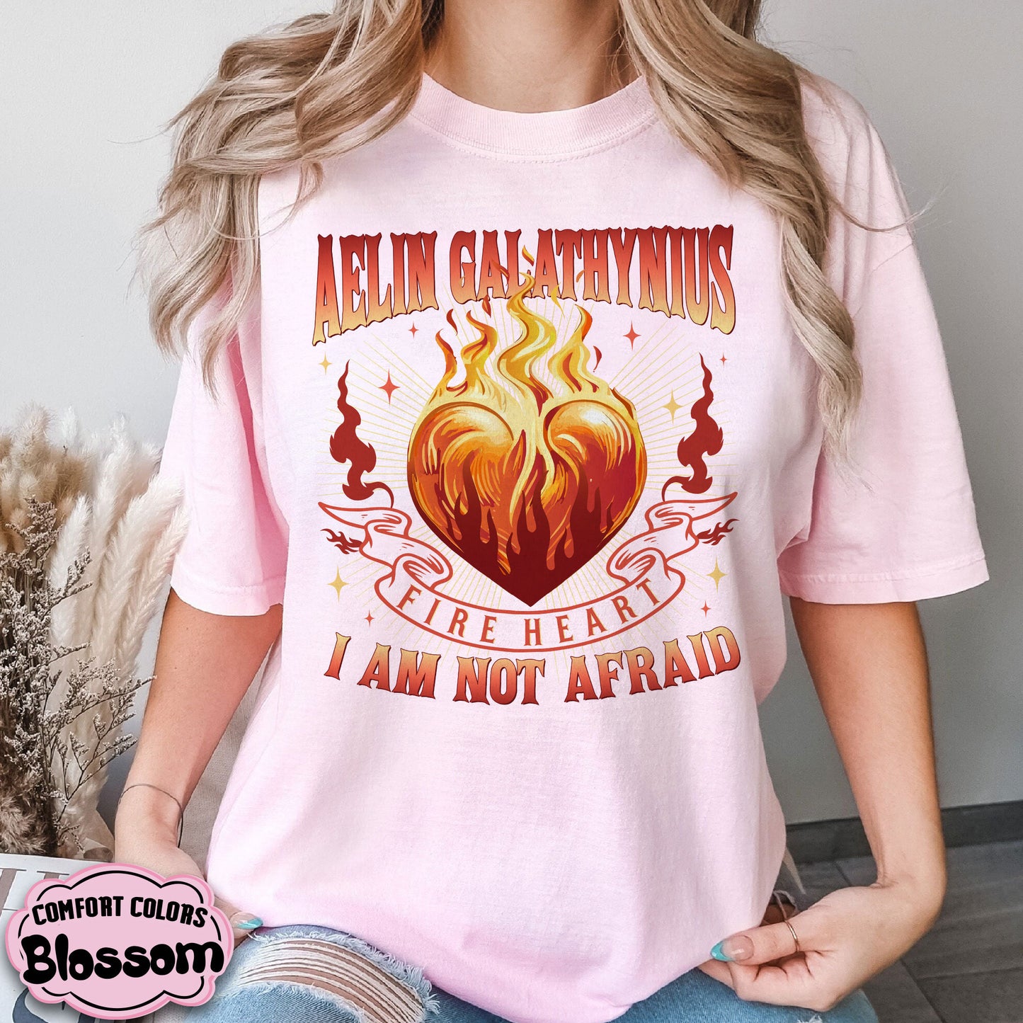 Fireheart Aelin Comfort Colors Shirt, Throne Of Glass Fan Shirt, Aelin Galathynius Shirts, Kingsflame The Thirteen, Trendy SJM Merch