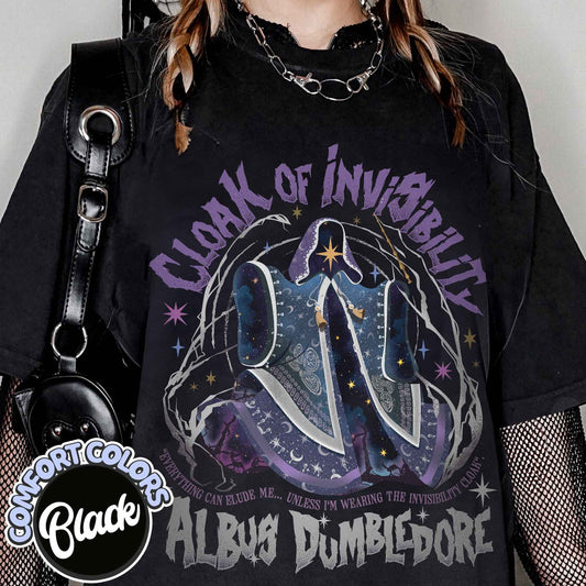 Wizard School Fandom Comfort Colors Shirt, Cloak Of Invisibility,Hp Inspired Png Shirt Wizarding World,Bookish Gift For Fan,Magic Wand Shirt