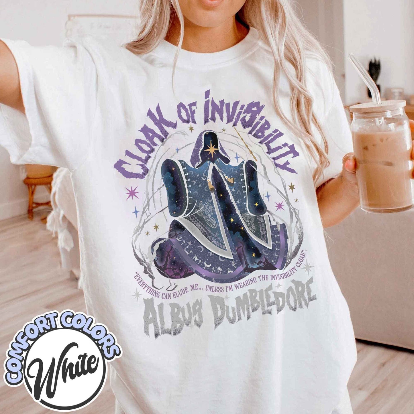 Wizard School Fandom Comfort Colors Shirt, Cloak Of Invisibility,Hp Inspired Png Shirt Wizarding World,Bookish Gift For Fan,Magic Wand Shirt