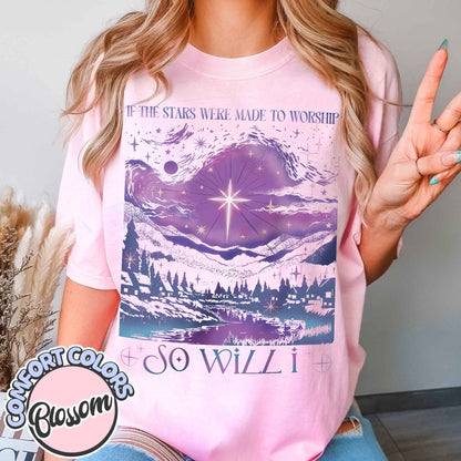 Religious Comfort Colors Shirt, if the Stars Were Made to Worship Shirt, Christian Shirt, Bible Verse Shirt, Faith Shirt, Jesus Lover Shirt