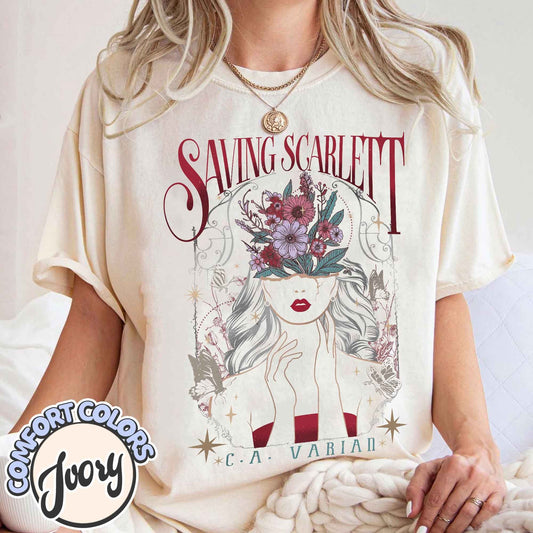 Saving Scarlett Comfort Colors Shirt, Bookish Comfort Colors Romance Book Girlie Book Lover, Romance Reader Book Club T-shirt, Bookish Shirt