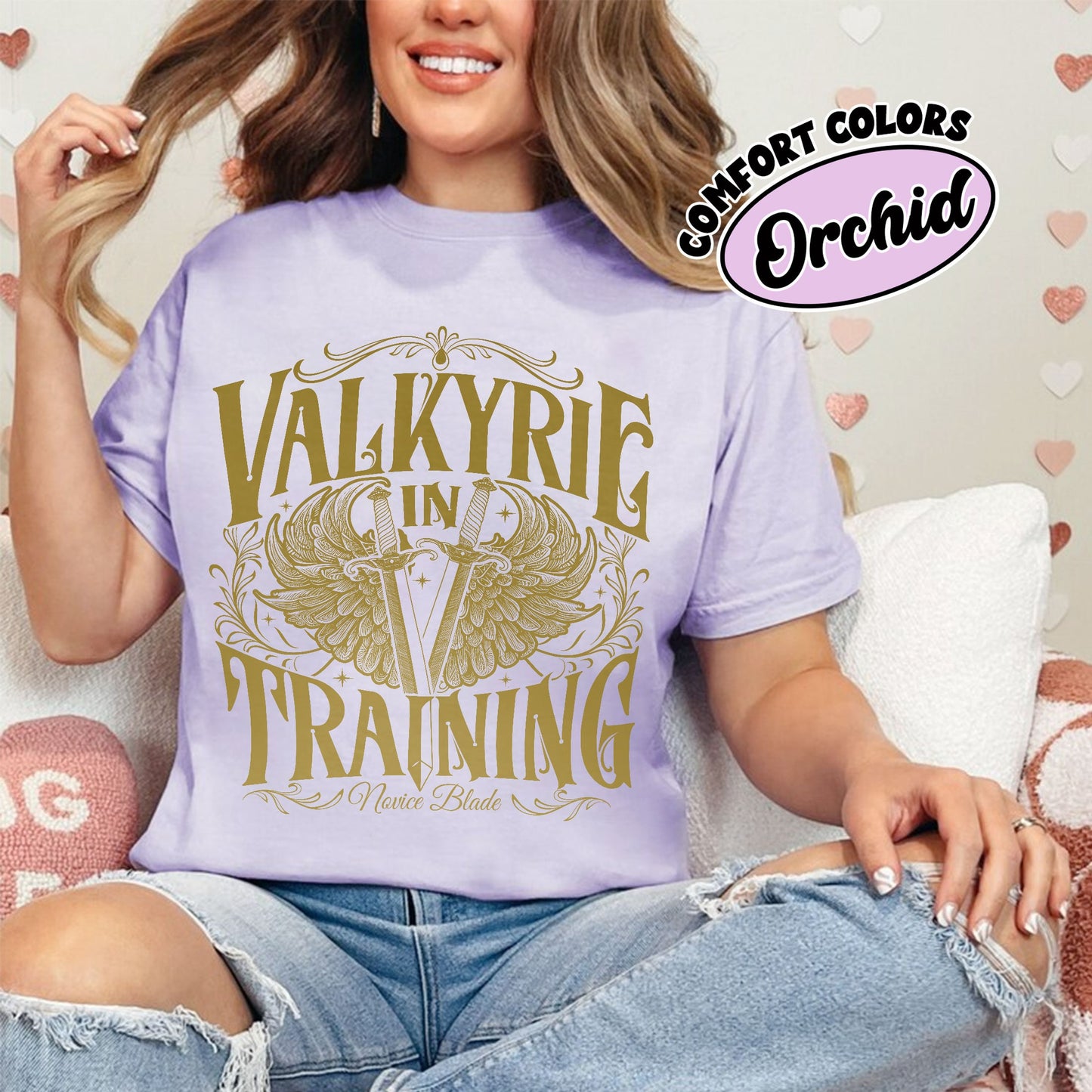 Valkyrie In Training Comfort Colors Shirt, The Night Court Velaris Throne Of Glass Merch, Acotar Valkyrie Tshirt, Bookish Merch