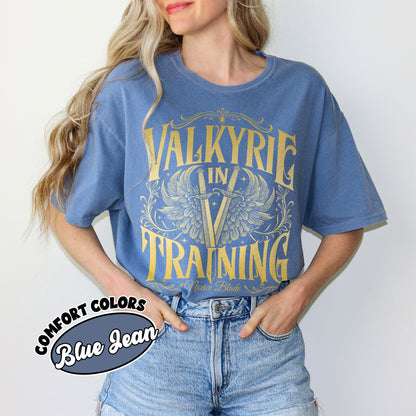 Valkyrie In Training Comfort Colors Shirt, The Night Court Velaris Throne Of Glass Merch, Acotar Valkyrie Tshirt, Bookish Merch