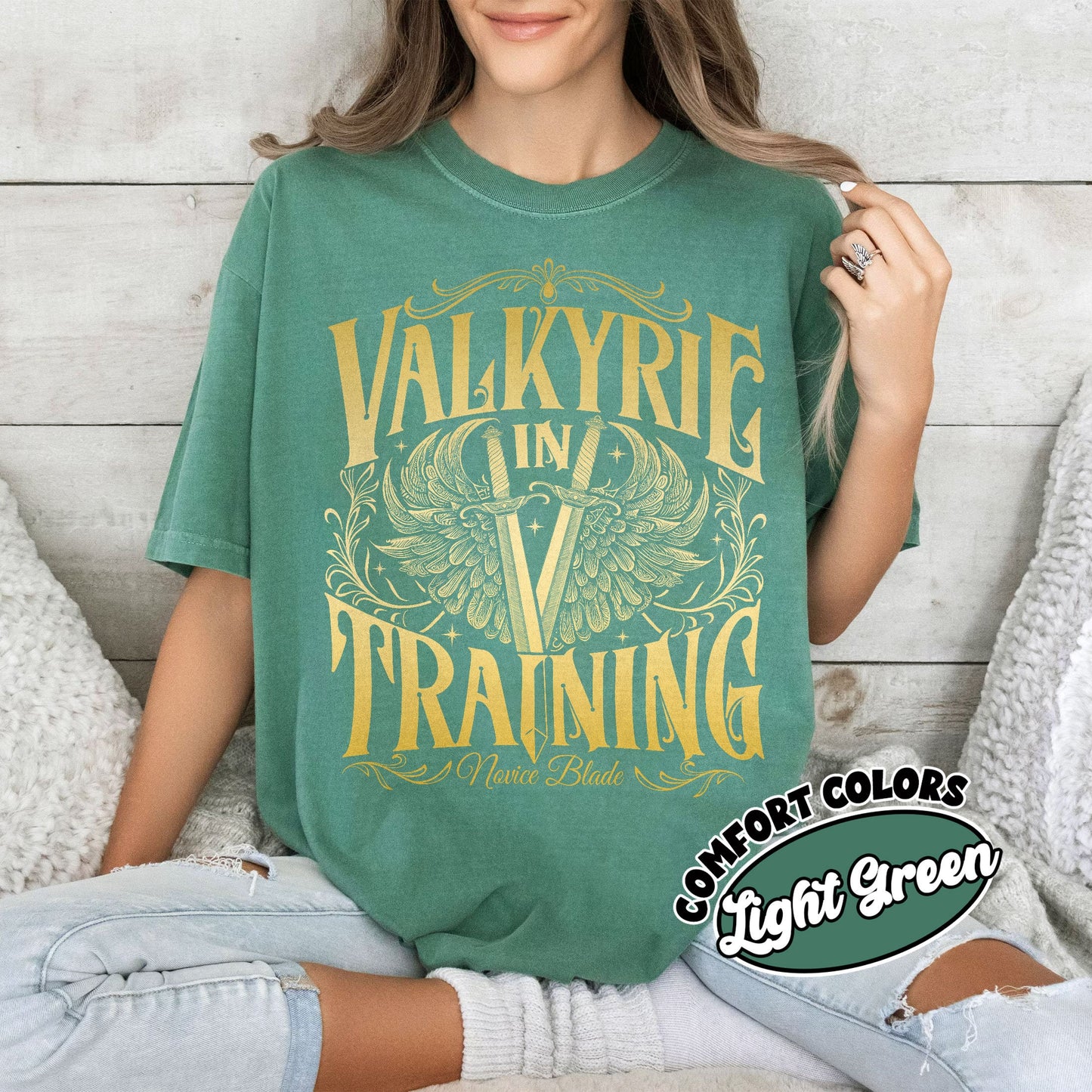 Valkyrie In Training Comfort Colors Shirt, The Night Court Velaris Throne Of Glass Merch, Acotar Valkyrie Tshirt, Bookish Merch