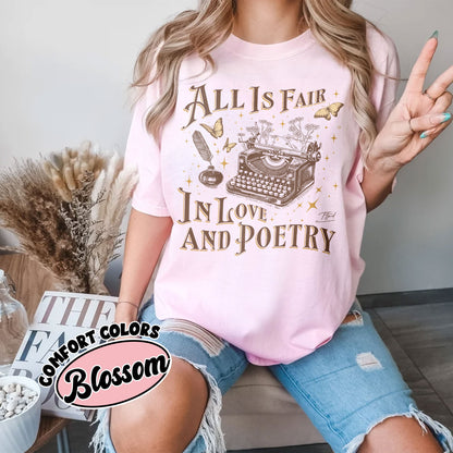 All's Fair In Love And Poetry Comfort Colors Shirt, Tortured Poets Department Tee, New Album Unisex Tshirt