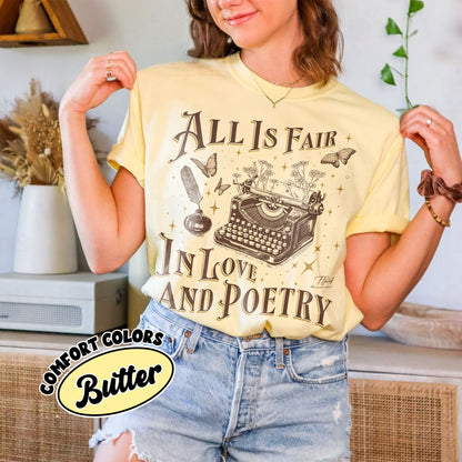 All's Fair In Love And Poetry Comfort Colors Shirt, Tortured Poets Department Tee, New Album Unisex Tshirt