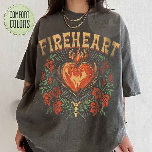 Vintage Fire-heart Shirt, Throne of Glass t-shirt, To Whatever End Shirt, SJM Quotes Tee, Comfort Colors SJM Tee, You do not yield t-shirt