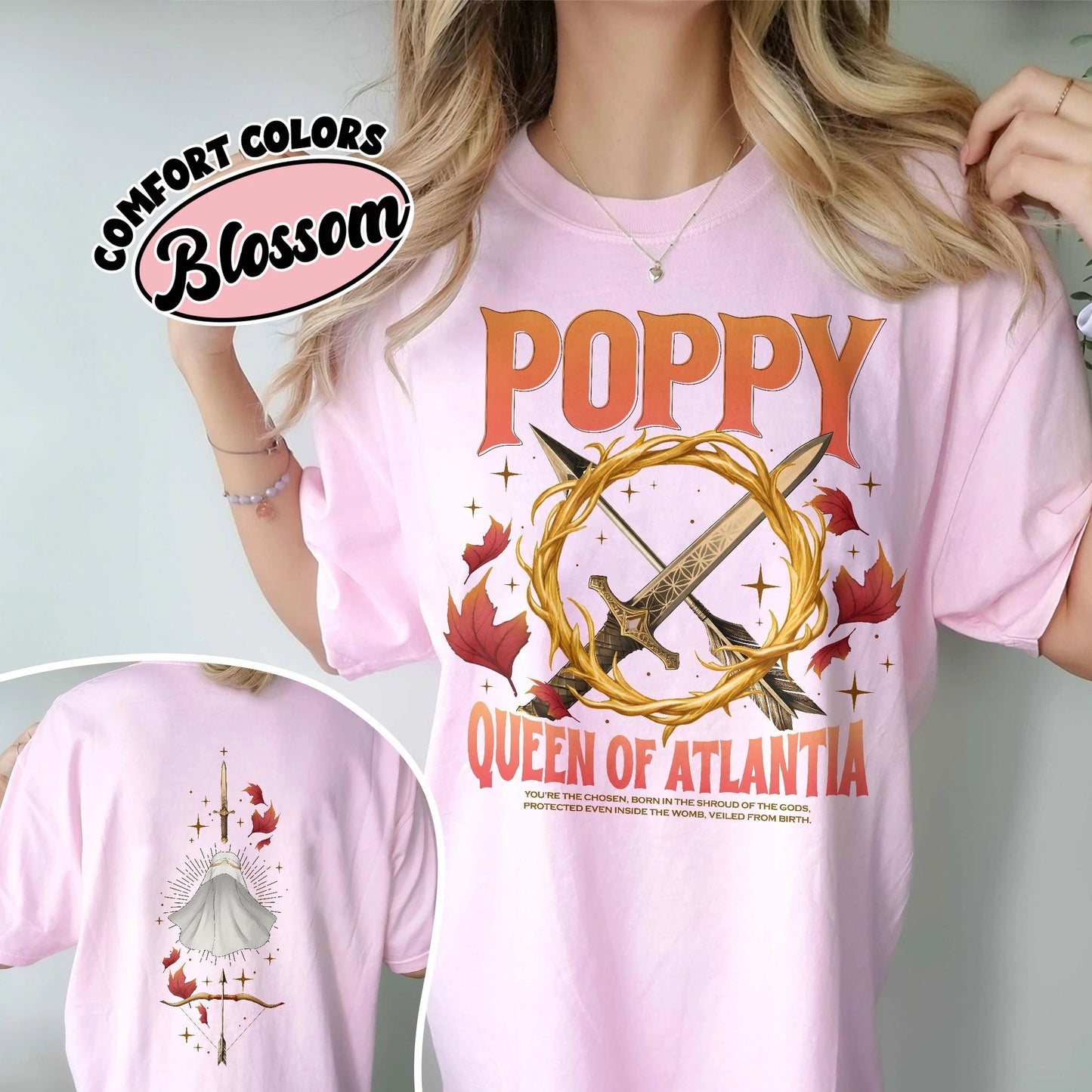 Blood And Ash Fan Comfort Colors Shirt, Poppy Queen Of Atlantia Shirts, From Blood And Ash T Shirt, JLA Inspired Merch, Gift For Book Lover