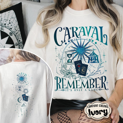 Caraval Comfort Colors Shirt, Remember It's Only A Game Shirt, Legendary Booktok Shirt, Stephanie Garber, Bookish Shirt,Romantasy Book Lover