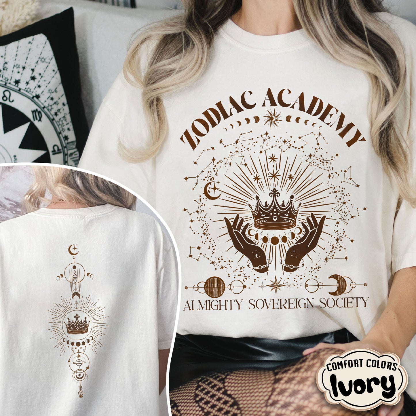 Zodiac Academy Comfort Colors Shirt, Celestial Heirs Band Shirt, Darius Acrux, Vega Twins, Professor Lance Orion, Almighty Sovereign Society