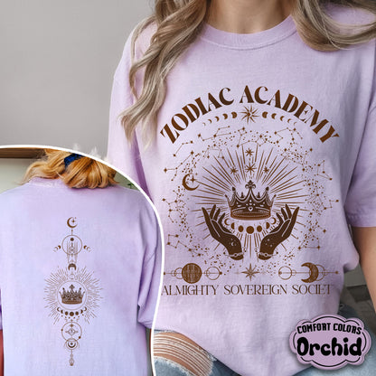 Zodiac Academy Comfort Colors Shirt, Celestial Heirs Band Shirt, Darius Acrux, Vega Twins, Professor Lance Orion, Almighty Sovereign Society