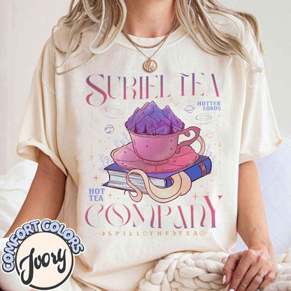 Suriel Tea Co Comfort Color Shirt, A Court Of Thorns And Roses, Bookish Booktok Shirt, Acotar Sjm Trendy Merch, Velaris Acotar Shirt