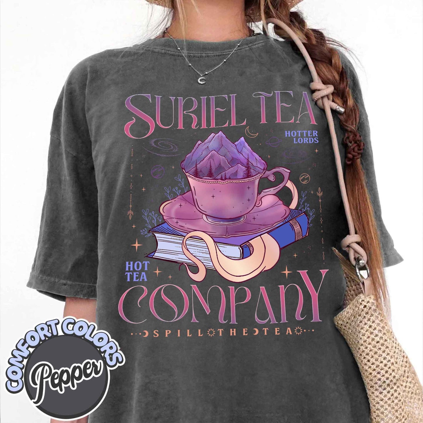 Suriel Tea Co Comfort Color Shirt, A Court Of Thorns And Roses, Bookish Booktok Shirt, Acotar Sjm Trendy Merch, Velaris Acotar Shirt