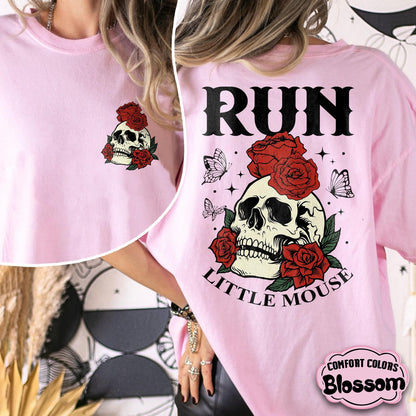 Run Little Mouse Comfort Colors Shirt, Spicy Books Dark Romance Merch, Smut Reader Shirt, Dark Romance Book Lover Shirt Book Lover Gift