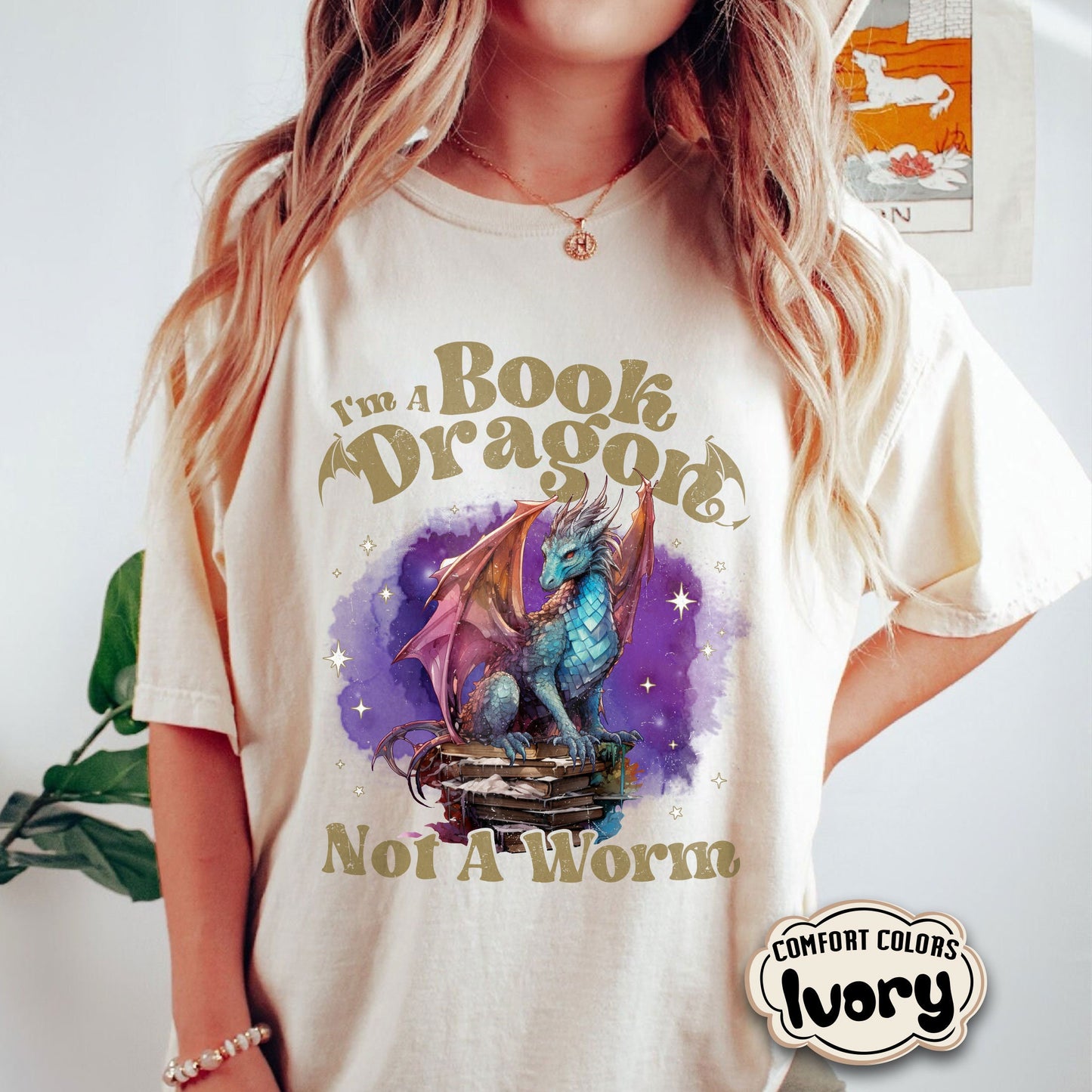 I'm Not A Bookworm I'm A Book Dragon Comfort Colors Shirt, Book Lover Shirt, Book Nerd Shirt, Reading Lover, Librarian Shirt,Book Lover Gift