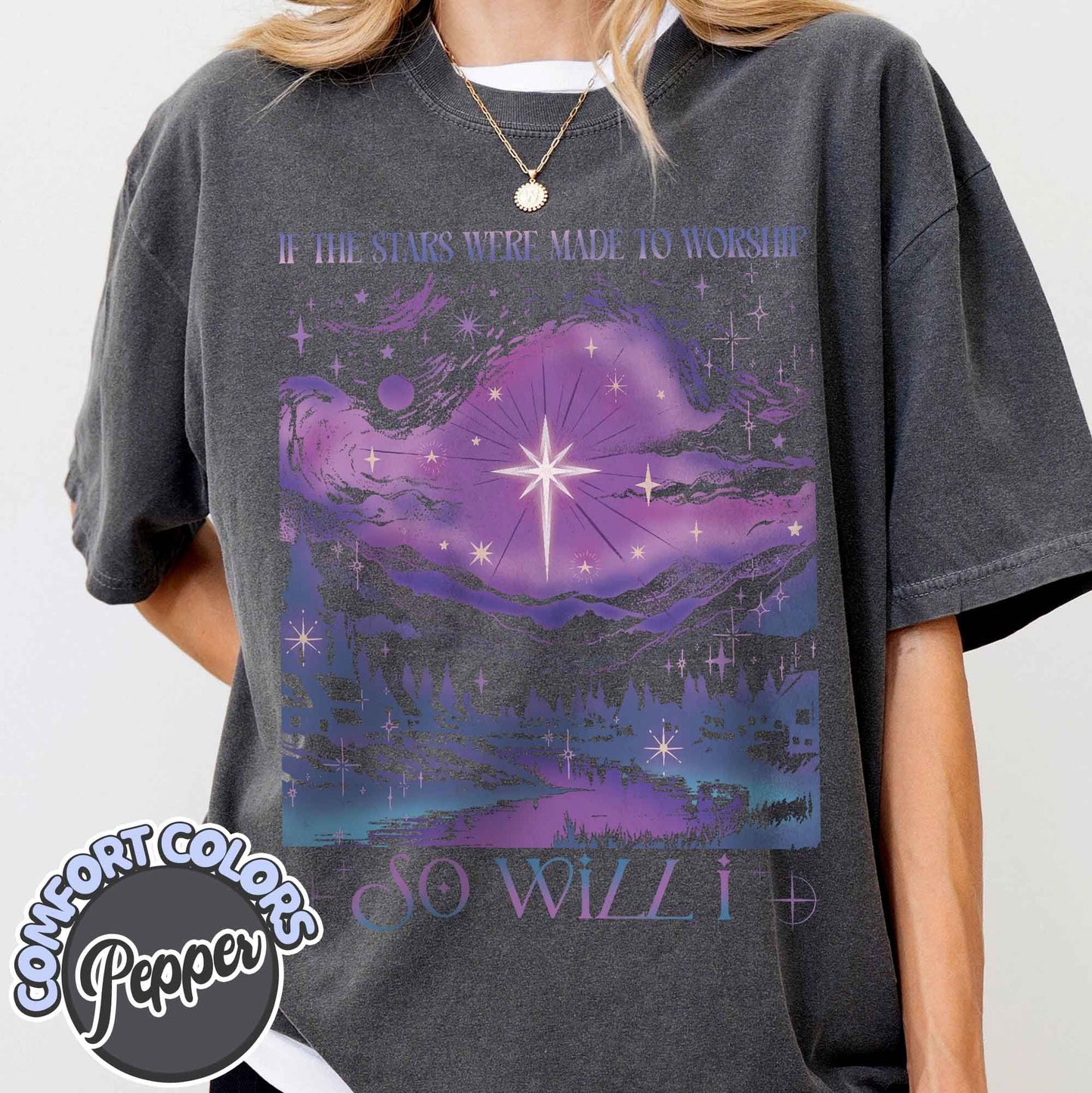 Religious Comfort Colors Shirt, if the Stars Were Made to Worship Shirt, Christian Shirt, Bible Verse Shirt, Faith Shirt, Jesus Lover Shirt