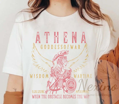 Athena Distressed Band Tee Greek Mythology sweater Goddess of War Women's Dark Academia Clothing Plus Size Academia clothing